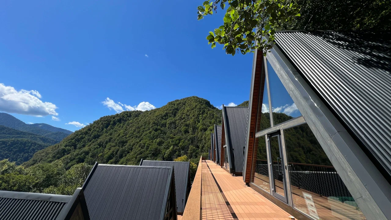 Ряд террас A-frame